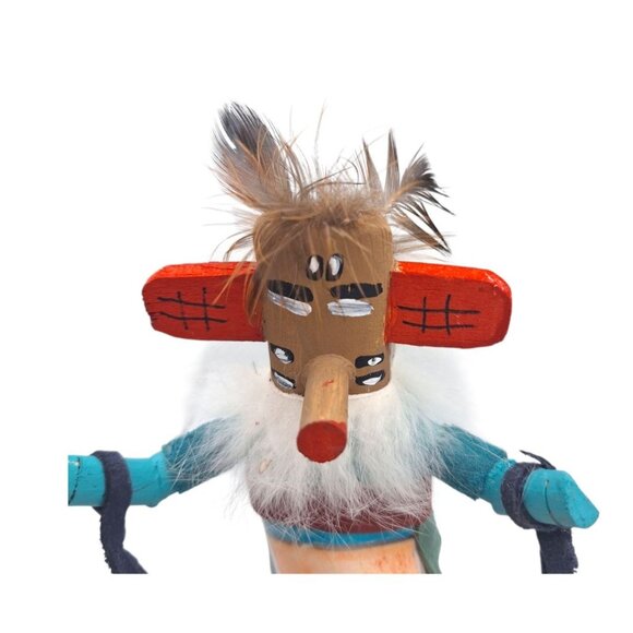 Kachina Handmade Doll Signed 7 Inch Aska AM Native American Indian Art Wooden - Picture 2 of 11